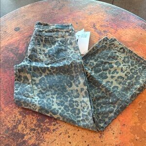 Leopard Print Denim Jeans